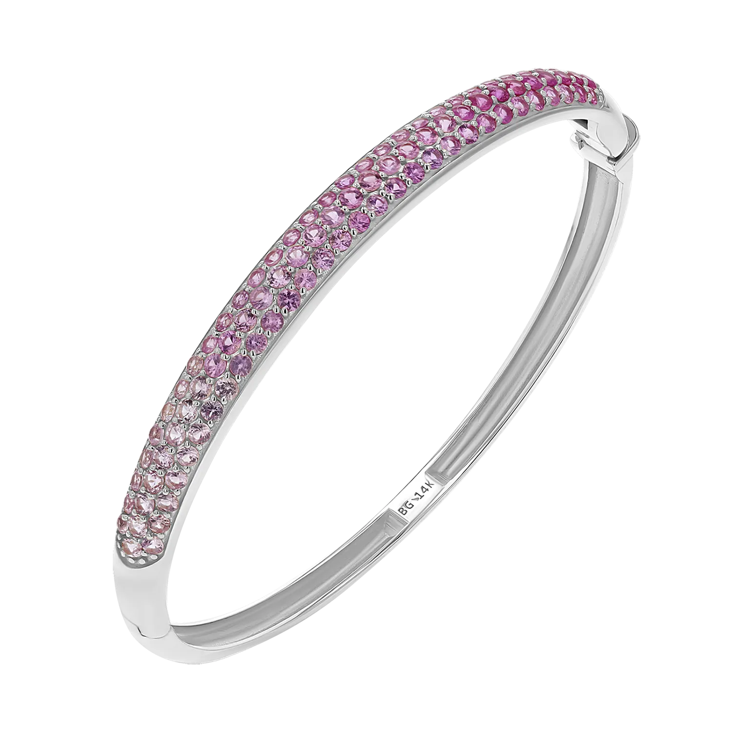 Ombré Pink Sapphire Cuff Bracelet